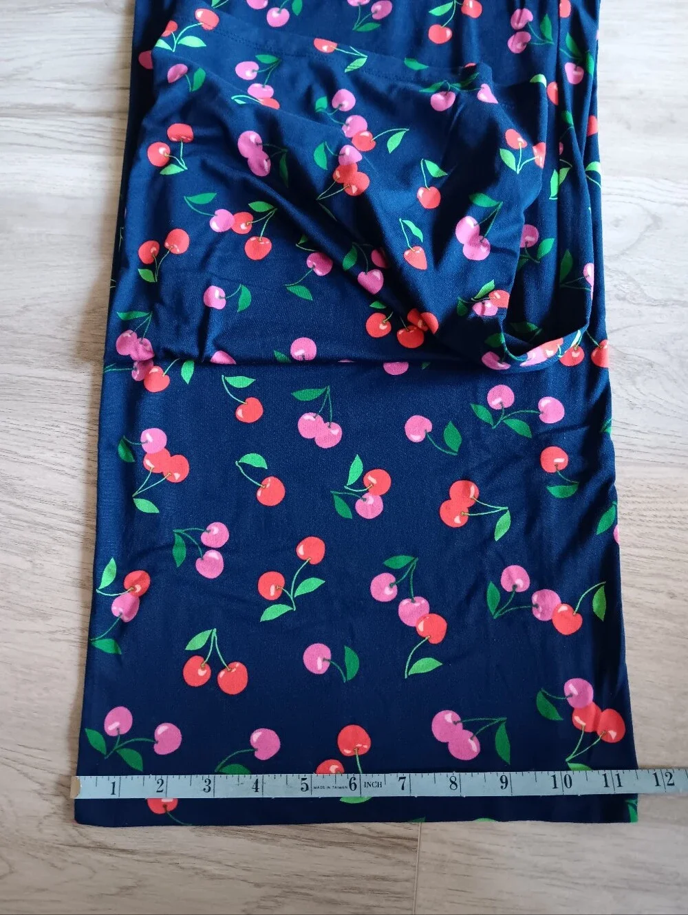 Kate Spade Short Sleeve Pajama Pant Set 2 Pc Red Pink Cherries Indigo Blue XL